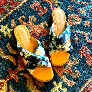 Madewell Skyler Slide Sandal in Tie-Dye